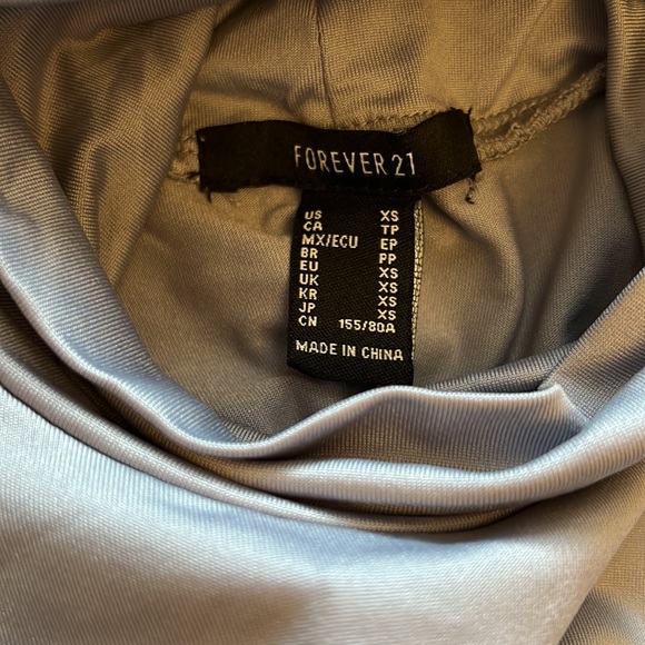 NWT silver long sleeve turtleneck bodysuit XS - Picture 4 of 6